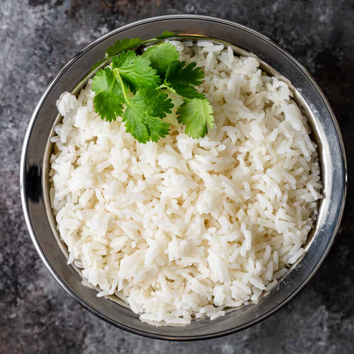 A bowl of thai jasmine rice