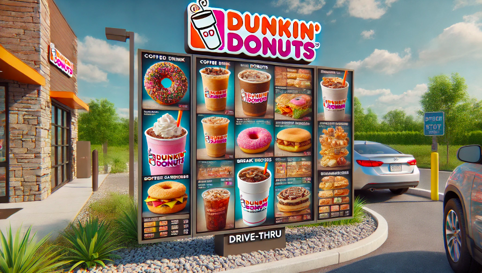 Dunkin Donuts Drive Thru Menu