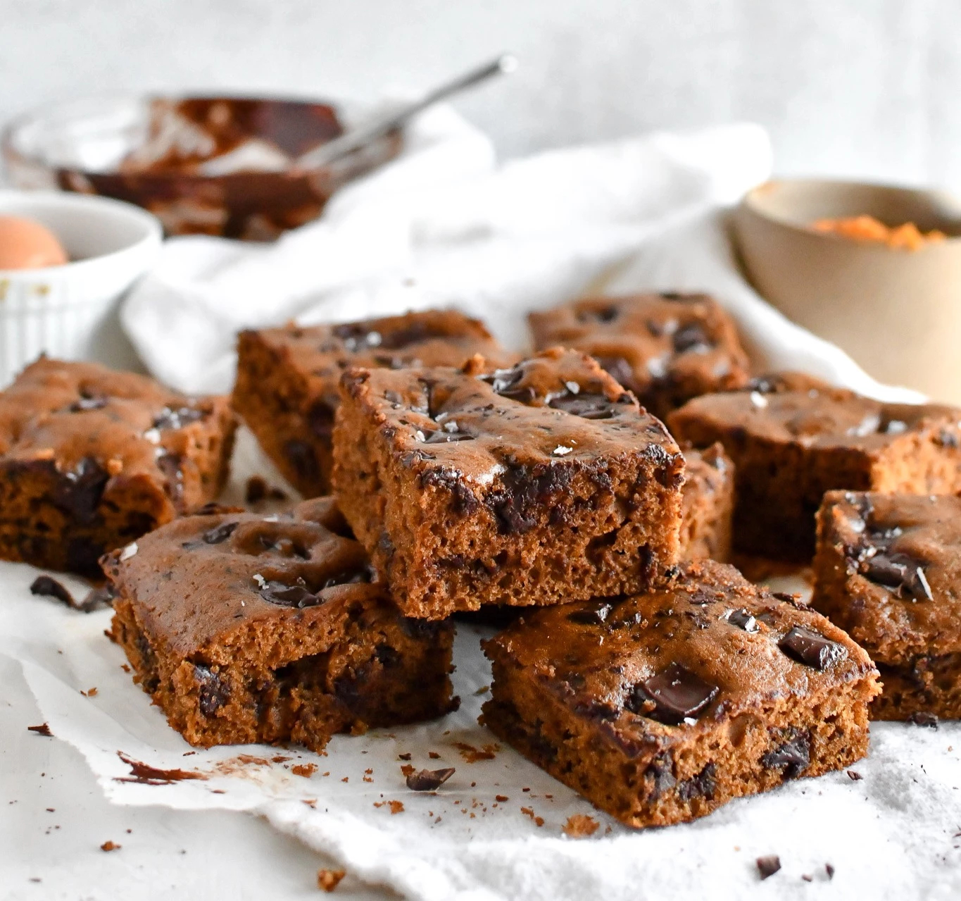 Peanut Butter Pumpkin Blondies - Sweet, Soft, Chewy Recipe